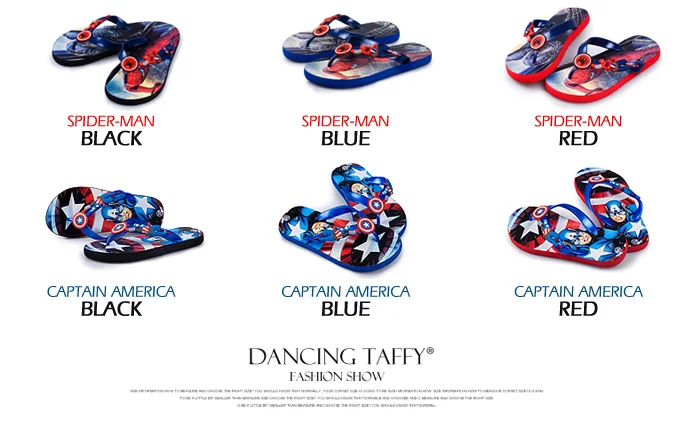 2017 cartoon children slippers Spider man boys slippers Captain America beach summer kids slippers indoor shoes home sandals  girls 530 (2)