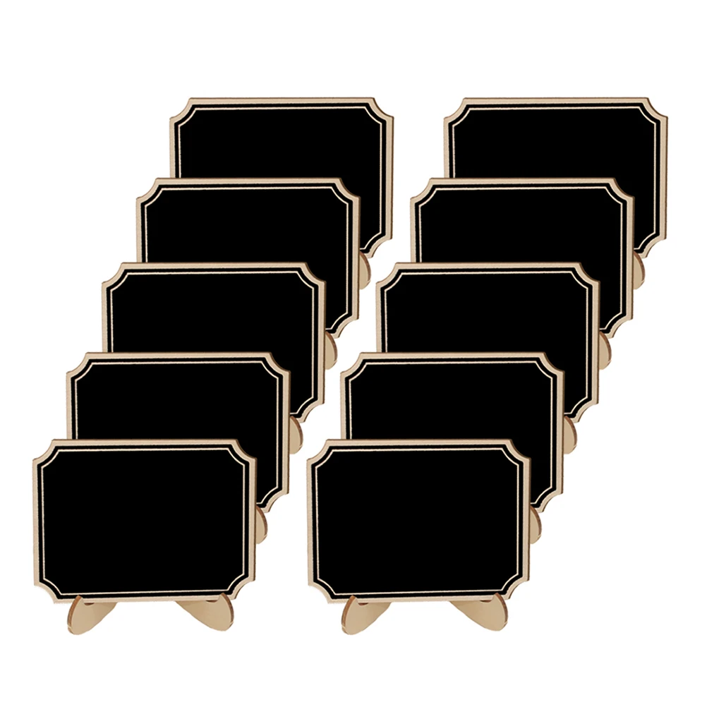 

10pcs Wedding Dinner Party Table Place Card Signs Cute Framed Wooden Blackboard Chalk Board Table Number Holder Table Decoration