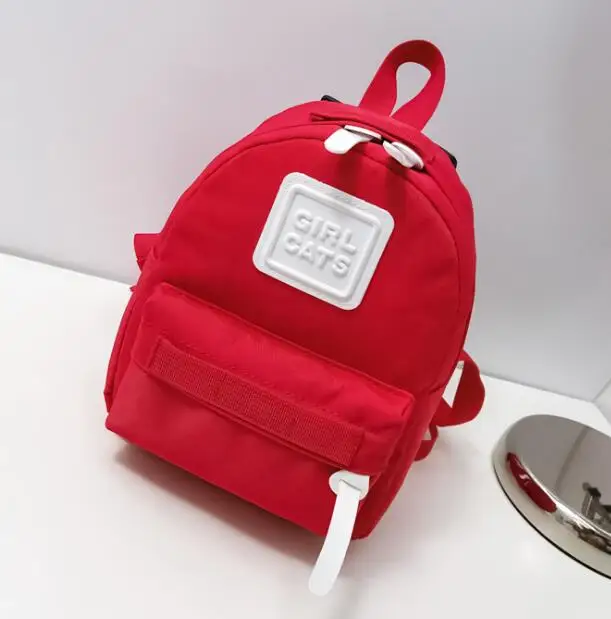 Два размера, милый холщовый рюкзак, сумка, школьная сумка, маленький рюкзак, свежая мини сумка на плечо, женский рюкзак для путешествий, для подростка, T-04-65 - Color: Red