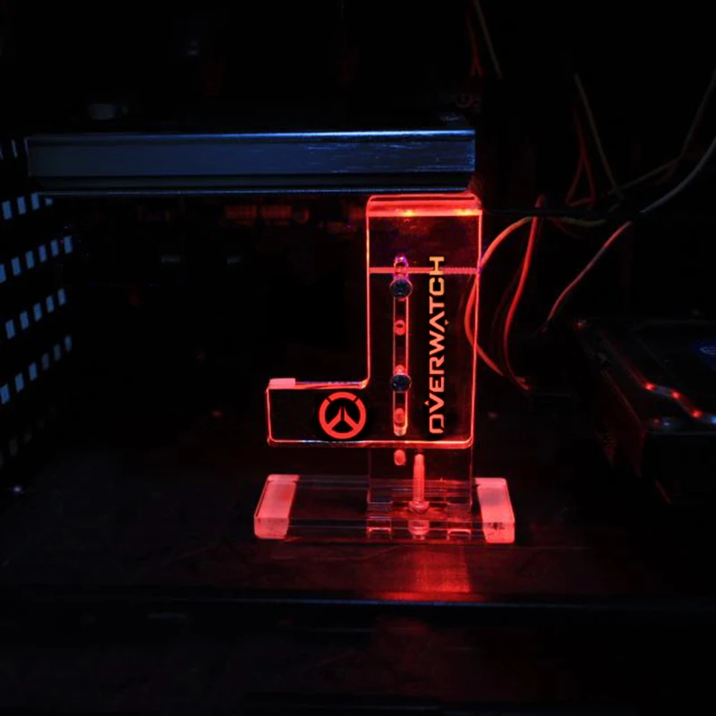 Новый компьютер офис красный прозрачный крутой светодиод для OVERWATC 30*140 мм 3P-4P