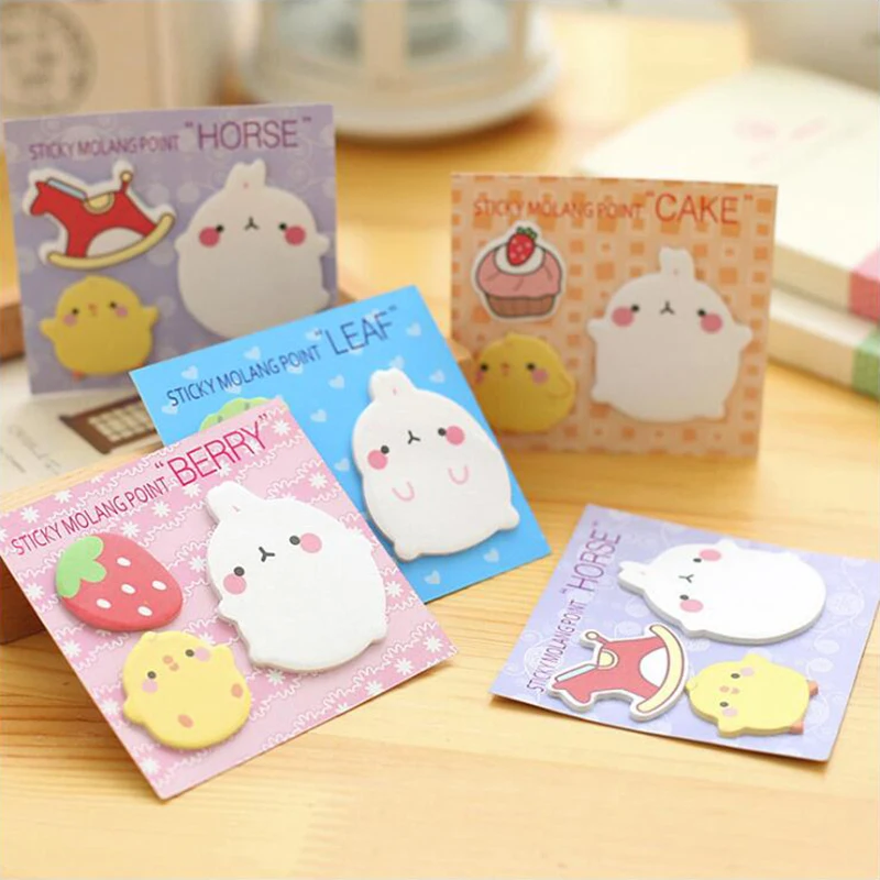 

Cute Rabbit Combination Series Self-Adhesive Memo Pad Sticky Notes Office Post Stationery and School Supplies 1PCS