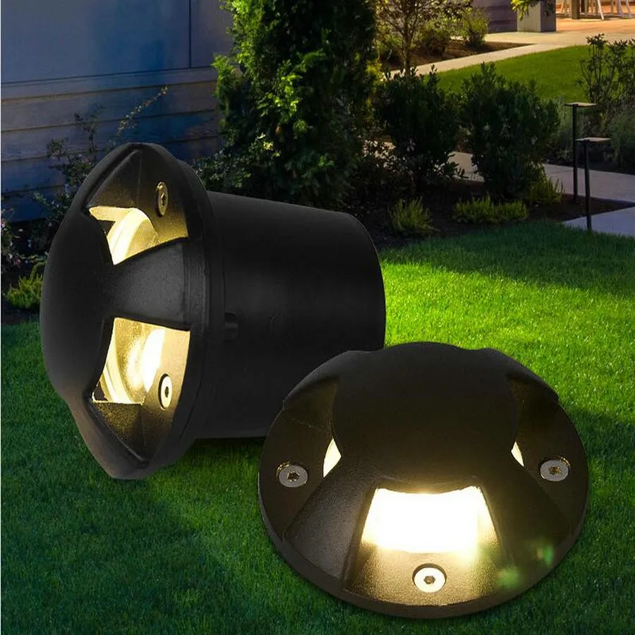 

3*2W LED underground light lamps outdoor buried recessed floor lamp Waterproof IP68 Landscape stair lighting 12pcs