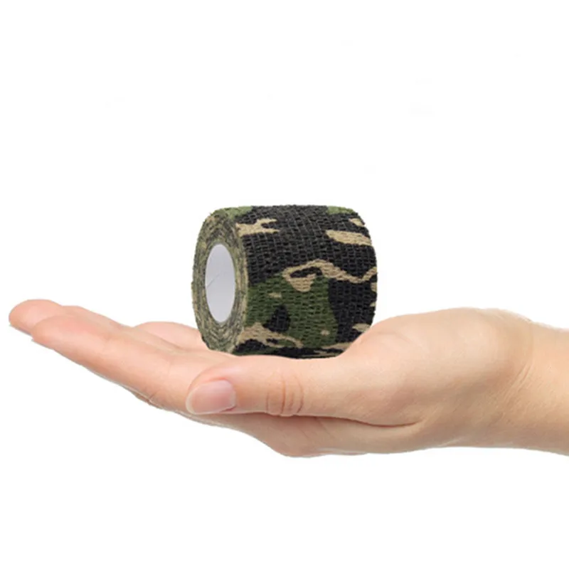 Multi-functional Camo Tape Non-woven Self-adhesive Camouflage Wrap Hunting Cycling Waterproof Non-Slip Camo Stealth Tape