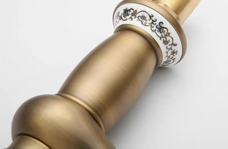 Beelee BL9009BH rubinetto antico singolo manico cascata alto lavello rubinetto bagno olio rubato finitura bronzo