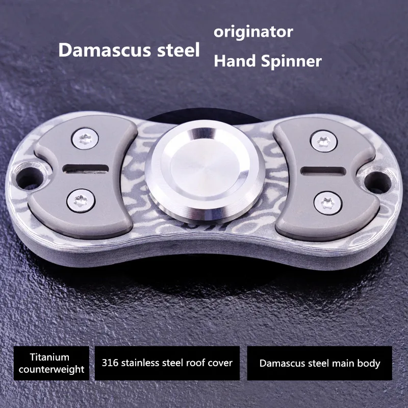 

Originator Hand Spinner Cool EDC Fidget Damascus Steel For Adult To Reduce Pressure ADHD Fidget Spinner Finger EDC Gift Toys