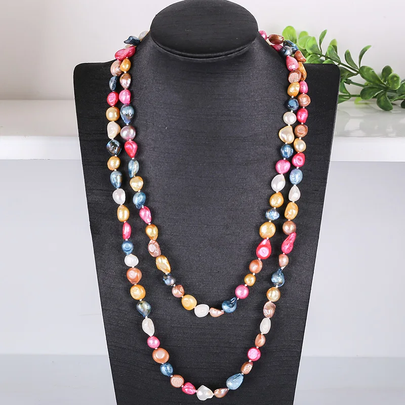 

Europe and the United States big brand same sweater chain natural freshwater pearl necklace long paragraph wild simple autumn