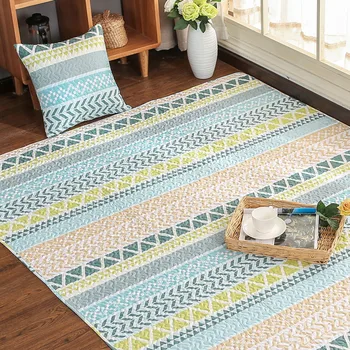 

Nordic Pure Cotton Carpet Living Room Full Shop Kids Crawling Tatami Pad Whole Cotton Bedroom Decor Carpets Can Be Customized