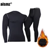 Aismz Winter Thermal Underwear Pant+Clothing Men Quick Dry Warm Long Johns With Velvet Male Warm Fitness Thermo Underwear Set ► Photo 1/6