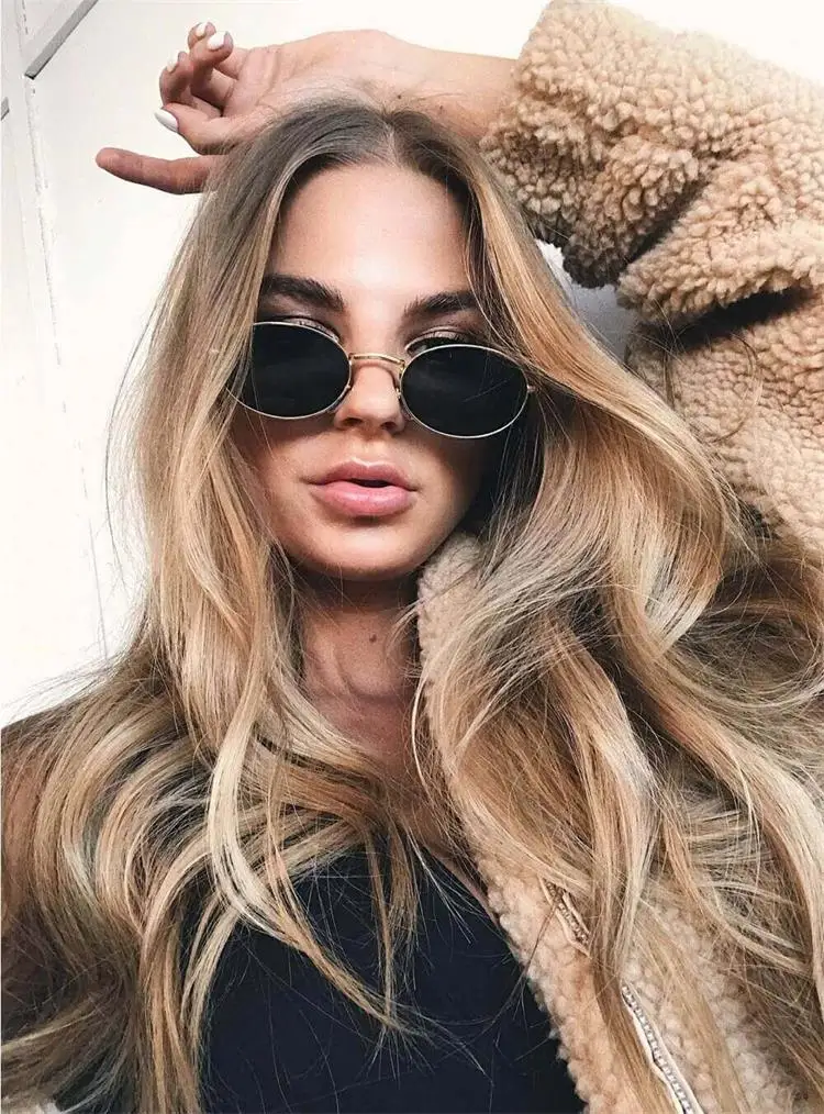 sunglasses for women RBRARE New Arrival 2021 Women Sunglasses Retro Metal Oval Sunglasses Men Candy Color Transparent Sun Glasses Vintage Shades guess sunglasses