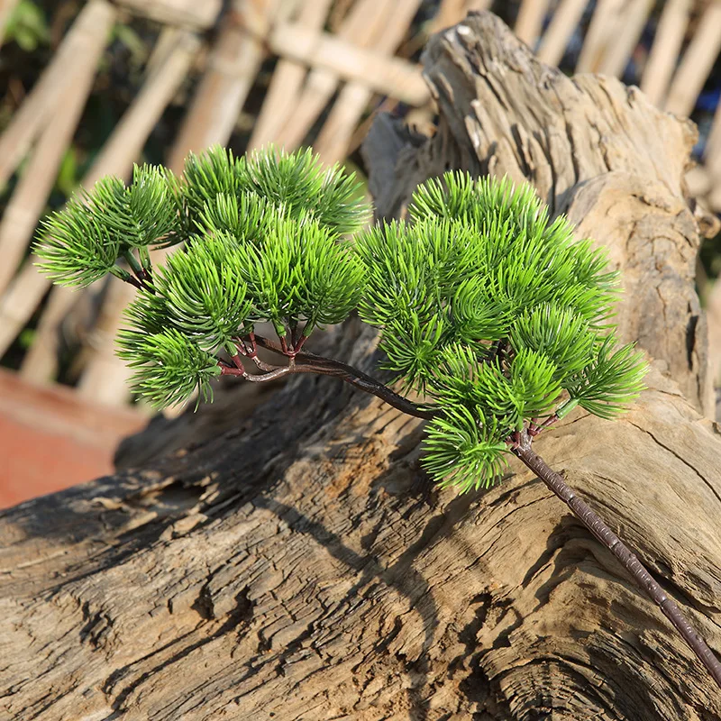 

Fake Pine Tree Branches Artificial Plastic Cypress Leaves Christmas Decorative Flower Wreath Accessories