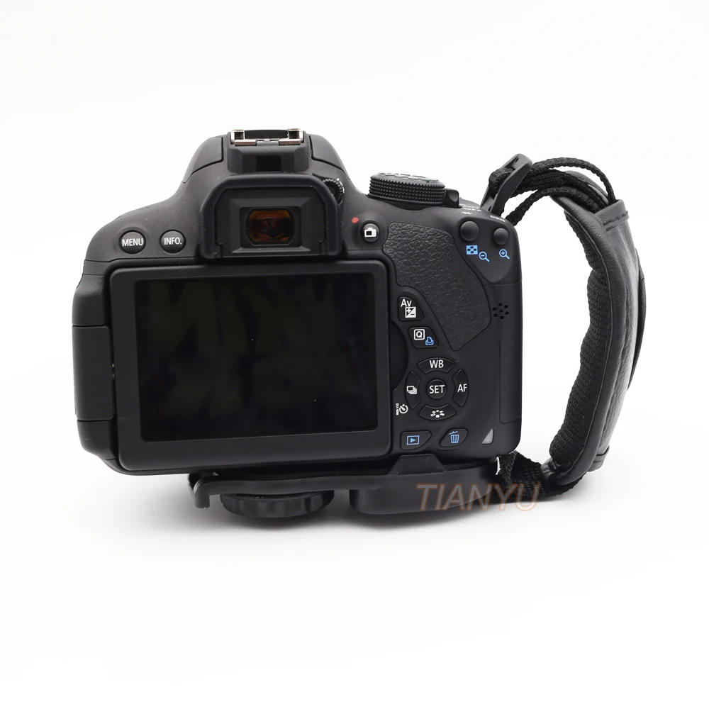 100% гарантия новый черный кожаный ремешок для камеры на запястье NIKON Canon Sony DSLR