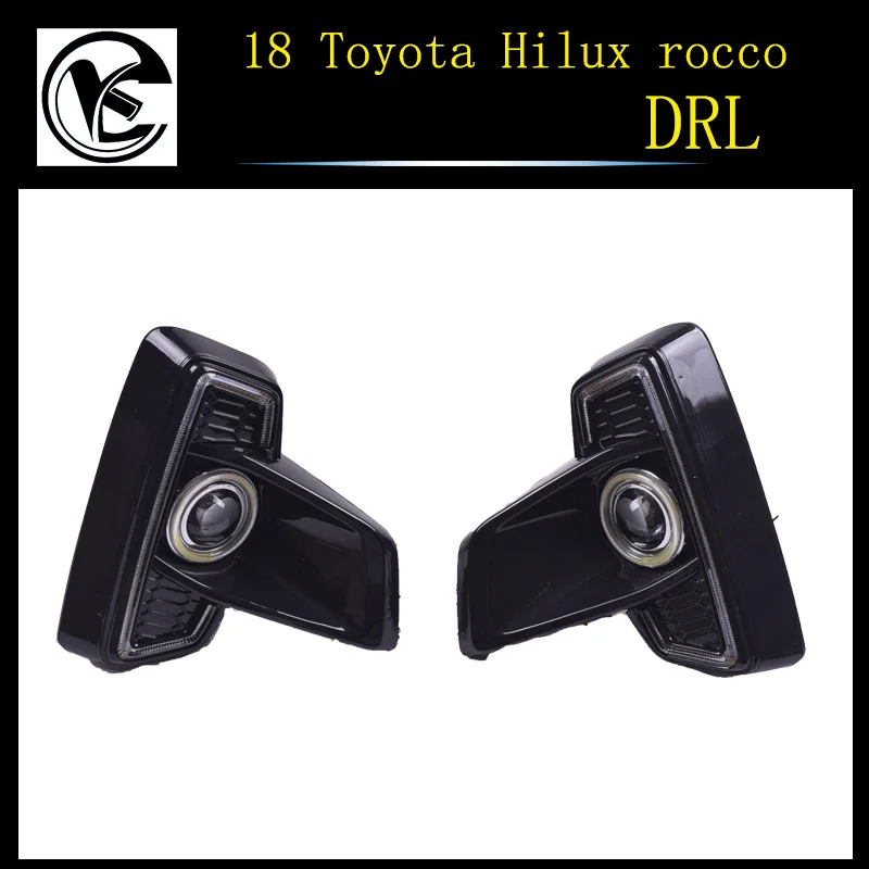1 Set For Toyota Hilux Revo Rocco 2018 DRL LED Daytime Running Lights Diglight 12V ABS Fog lamp