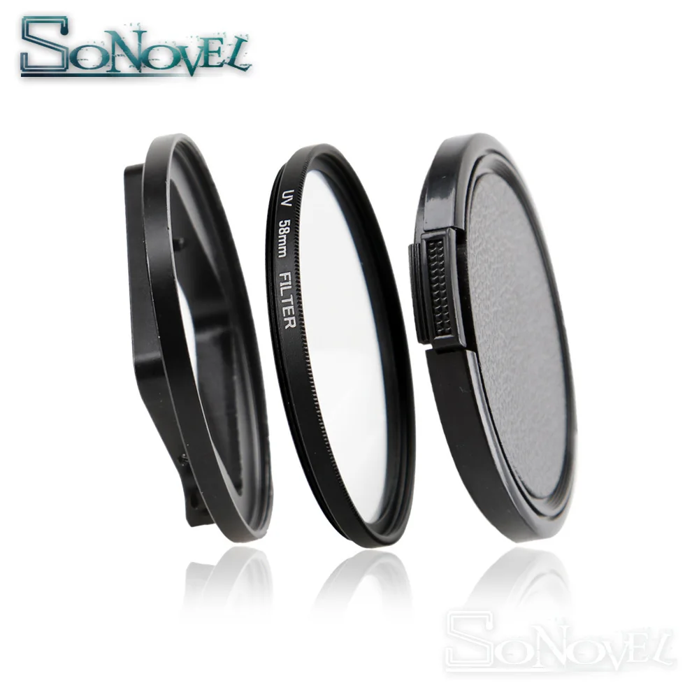 

For Go Pro 4s 5s Accessories 58mm Round Circle protector Filter UV Lens Filter with lens Cap for GoPro HERO 5 HERO 4 Session