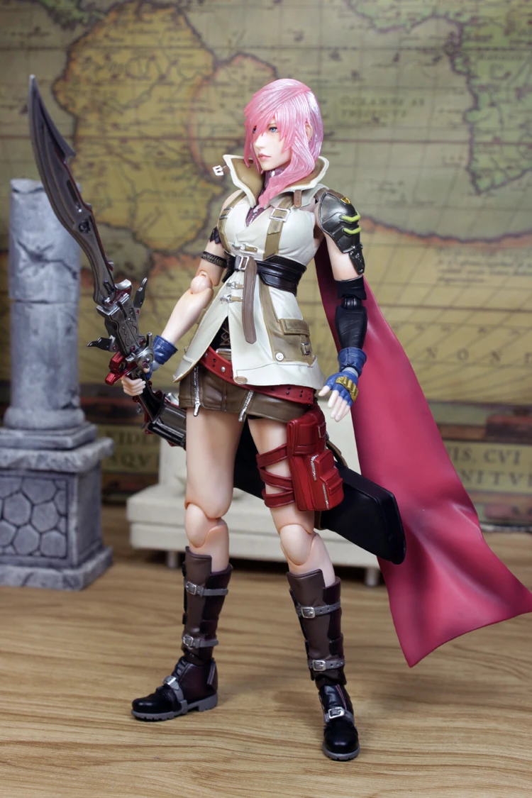 Оригинальная игра Arts KAI Final Fantasy XIIIFF13 Lightning Eclair Farron ПВХ фигурка Коллекционная модель игрушки без коробки