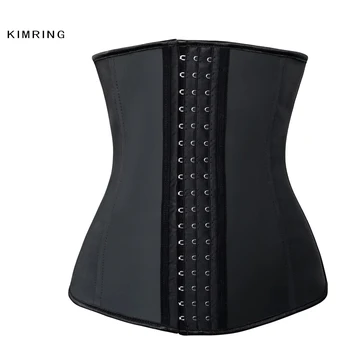 

Kimring Steel Bones Underbust Corset Plus Size Latex Corset Waist Cincher Bustiers and Corset Women Shapewear Corselet