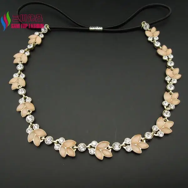 Buy fashion designer luxury faux stone elastic bridal