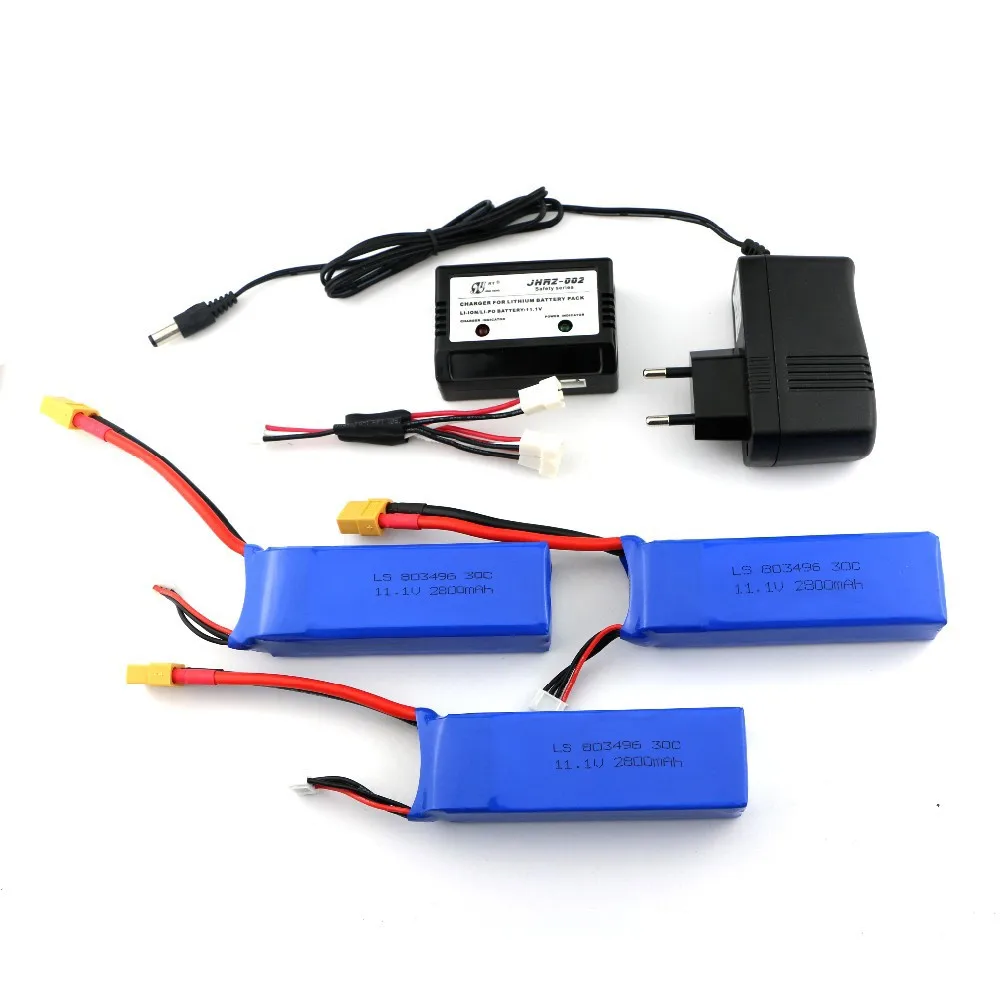 

3pcs 11.1v 2800mah 30C li-po battery and charger of Cheerson CX-20 cx20 cx 20 rc quadcopter spare parts wholesale