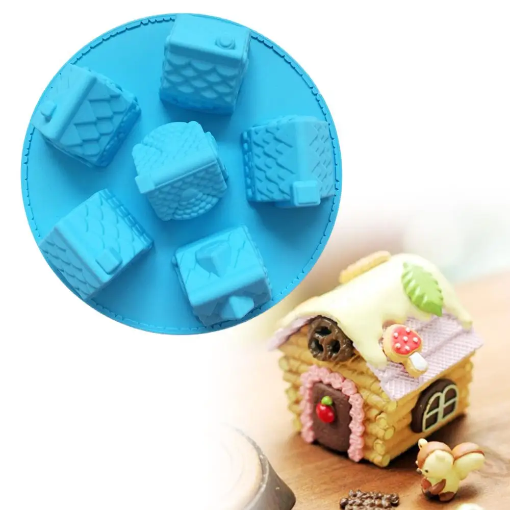6-Cavity Silicone Mold For Soap Chocolate Cake Jelly Pudding Cookie Baking Mould