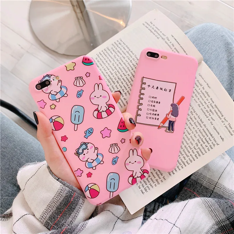 Cute Cartoon Colorful Ice Cream Case For iPhone XS Max XR 6 6S 7 8 Plus X Full Body Soft TPU Phone Back Cover Gift |