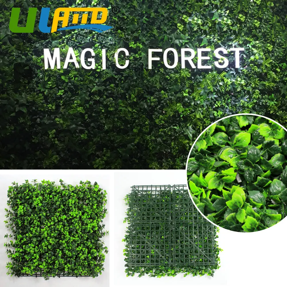 ULAND Artificial Boxwood Hedge Mat Fake Ivy Fence Covering Faux Outdoor
