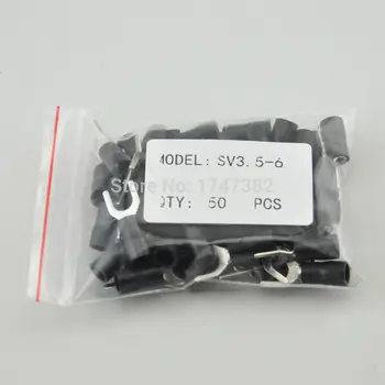 

50PCS SV3.5-6 Insulated Fork Wire Connector Electrical Crimp Terminal 14-12 AWG