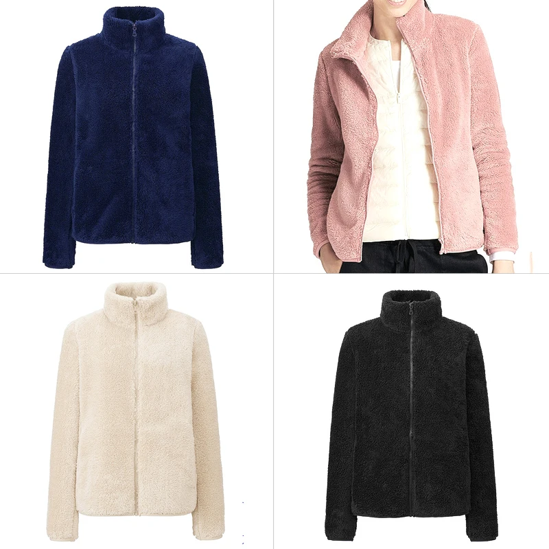 Autumn Winter Women Jackets 2018 New Polar Fleece Fabric Jacket with Zipper Casual Women Outerwear Jacket