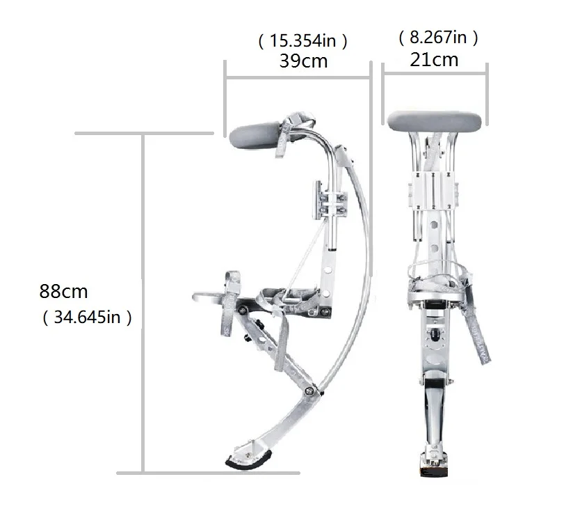 Прыгающие ходули Skyrunner вес 200~ 255 фунтов/90~ 110 кг Рождественский подарок для взрослых серебряный цвет/Обувь для прыжков/Обувь для полета/Спорт на открытом воздухе