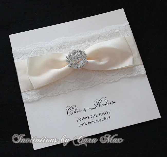 Get Wedding Invitations Satin Ribbon Aliexpress Elegant Embossing Point White Wedding Invitation Cards Enement Anniversary Big Silk Erfly Bow Envelopes Seals