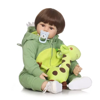

22"New Arrivals Reborn babies silicone dolls 100% safe cloth body bebe simulation playmate fashion kids birthday gift bonecas