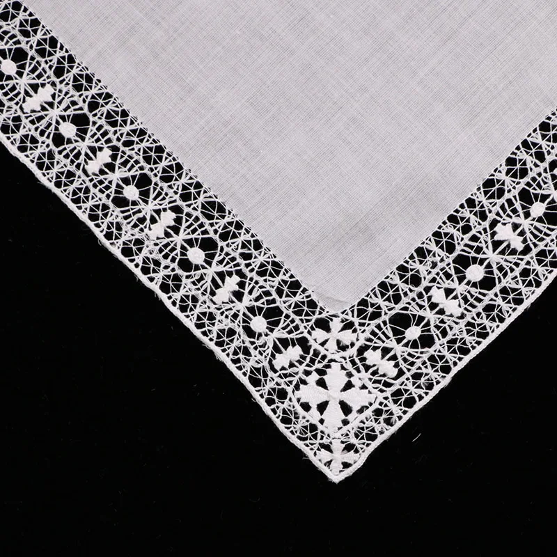  S006 : drawnwork handkerchiefs 12 pieces