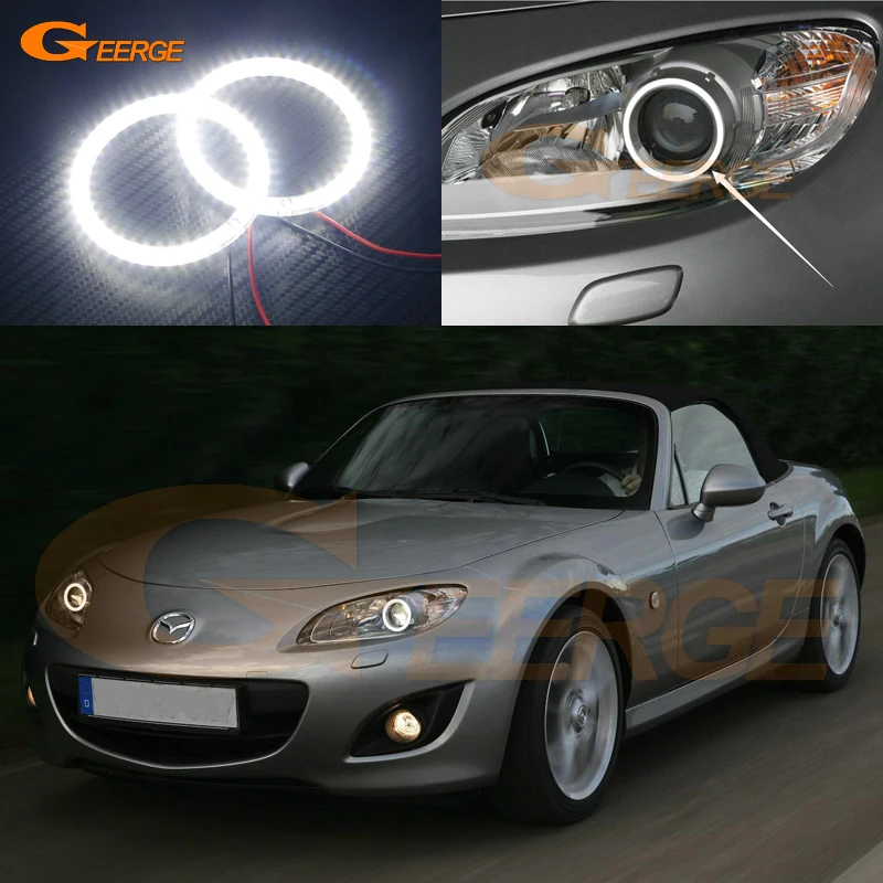 

For MAZDA MX-5 MIATA 09 10 11 12 13 14 15 XENON HEADLIGHT Excellent Angel Eyes Ultra bright illumination smd led Angel Eyes kit