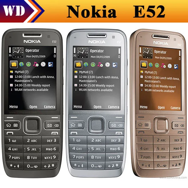 

E52 Original Nokia E52 WIFI GPS JAVA 3G Russian Keyaboard Unlocked Mobile Phone In Stock refurbished