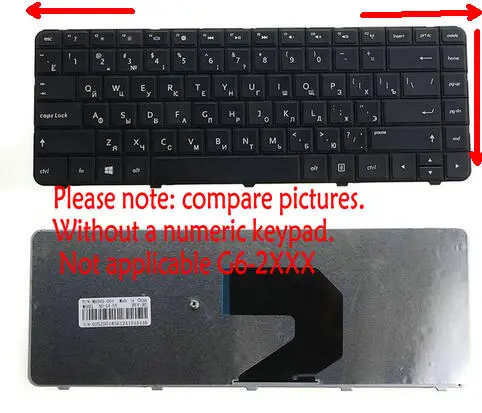 

Russian Keyboard for HP Pavilion G43 G4-1000 G6S G6T G6X G6-1000 Q43 CQ43 CQ43-100 CQ57 G57 430 RU SG-46740-XAA 697530-251