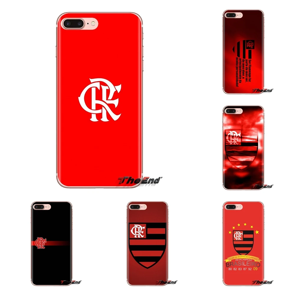 For iPod Touch Apple iPhone 4 4S 5 5S SE 5C 6 6S 7 8 X XR XS Plus MAX Transparent TPU Bag Case clube de regatas do flamengo logo |