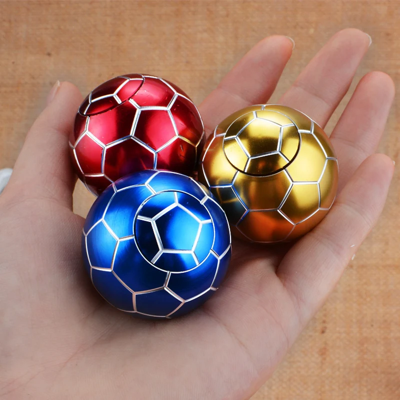 

Mini Football Colorful Spinner Alloy Fidget Finger Spinner Top For Autism EDC And ADHD Anti Stress Toy Kid Game Gifts