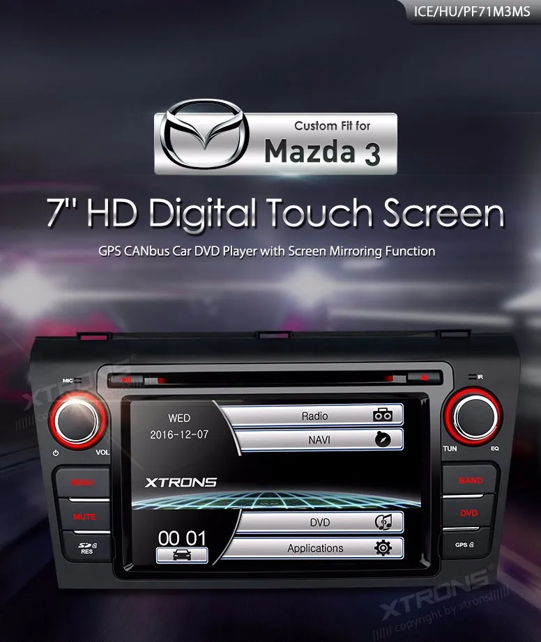 Discount 7" Special Car DVD for Mazda 3 2004 2005 2006 2007 2008 2009 with Mazda Original User Interface/Appearance 1