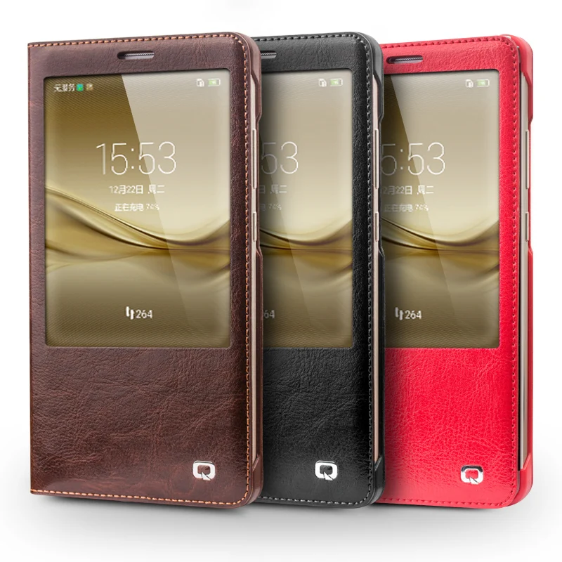 bilder für QIALINO für Huawei Ascend Taube 8 Fall Heißer Luxury Real Leder abdeckung für huawei Taube 8 Flip-Cover Smart Window schlaf-spur bilder für QIALINO für Huawei Ascend Taube 8 Fall Heißer Luxury Real Leder abdeckung für huawei Taube 8 Flip-Cover Smart Window schlaf-spur