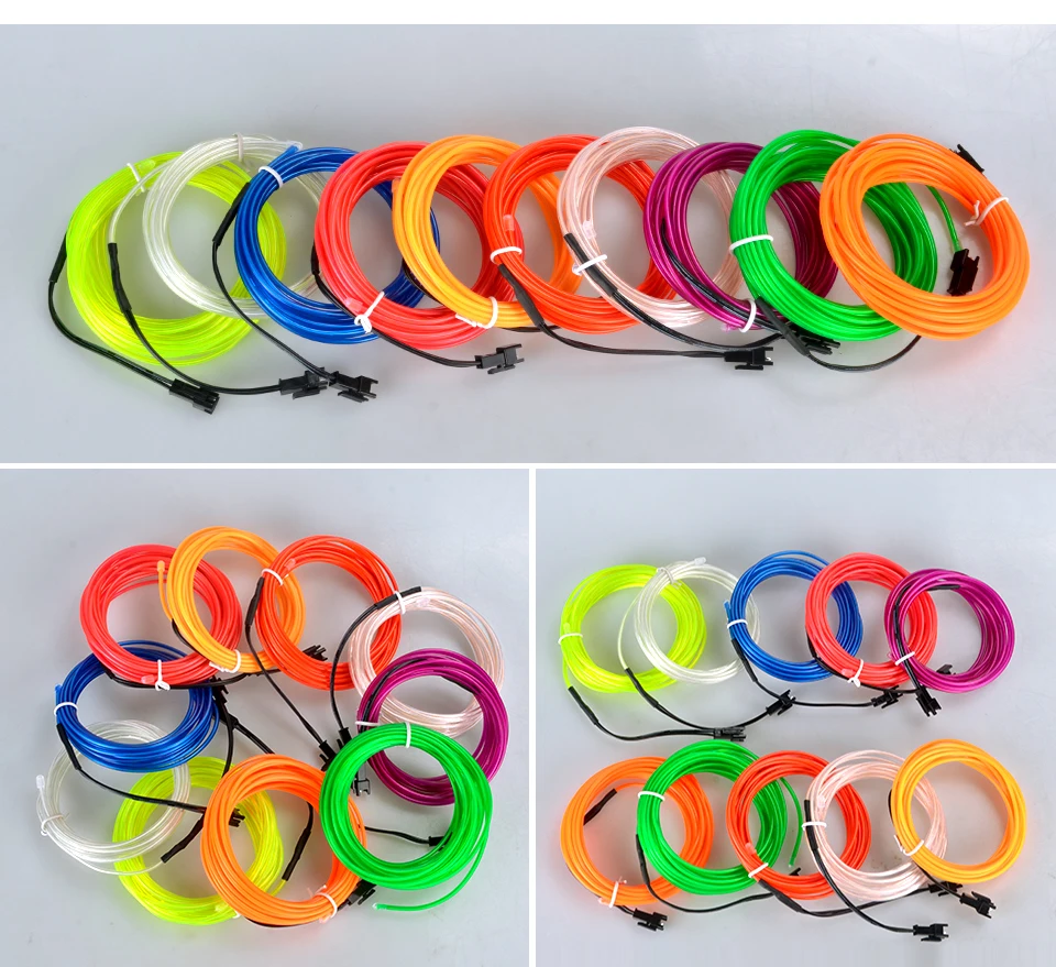 VooVoo 5M 10 Colors Car Styling DIY EL Cold Line Flexible Interior Decoration Moulding Trim Strips Light For Motorcycle and Cars_01 (12)