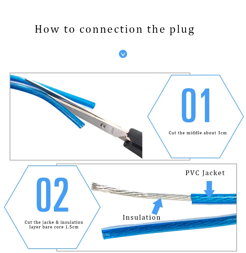 CHOSEAL DIY HIFI Audio Cable Oxygen Free Pure Copper Speaker Cable for Car Audio Home Theater Speaker Wire Soft Touch Cable (7)