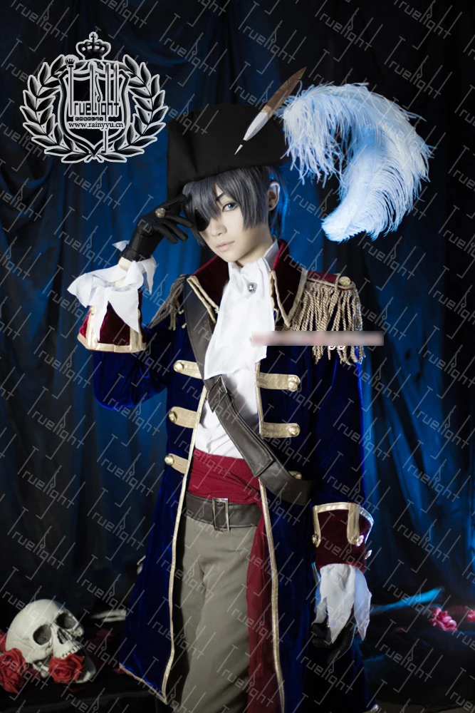 [Акция] Аниме Kuroshitsuji Black Butler рисунок Ciel Великолепный костюм пирата на Хэллоуин