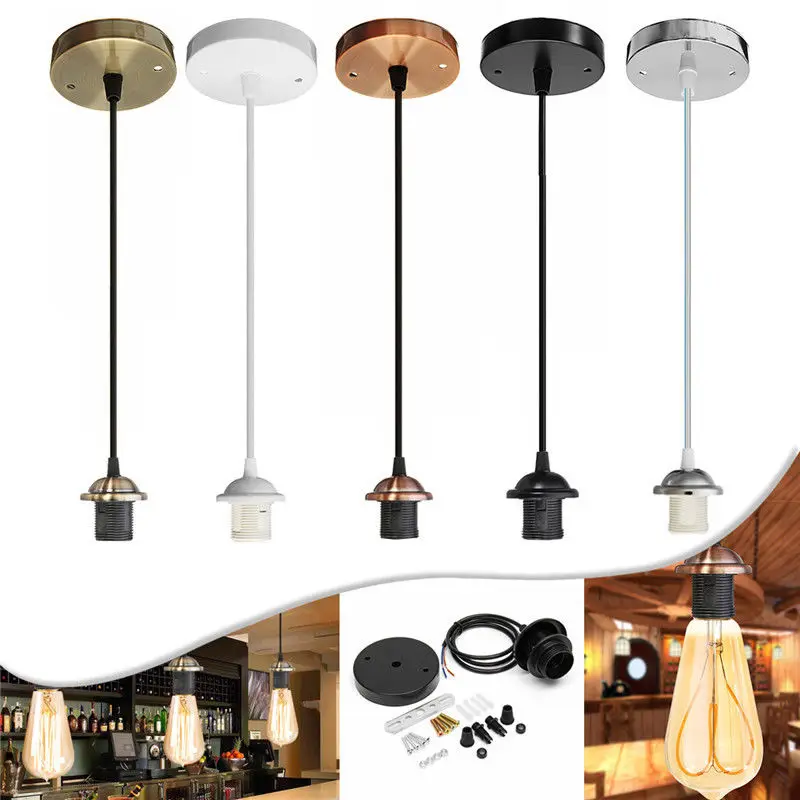 E27 1m Flex Fabric Ceiling Light socket Romantic Lamp ...