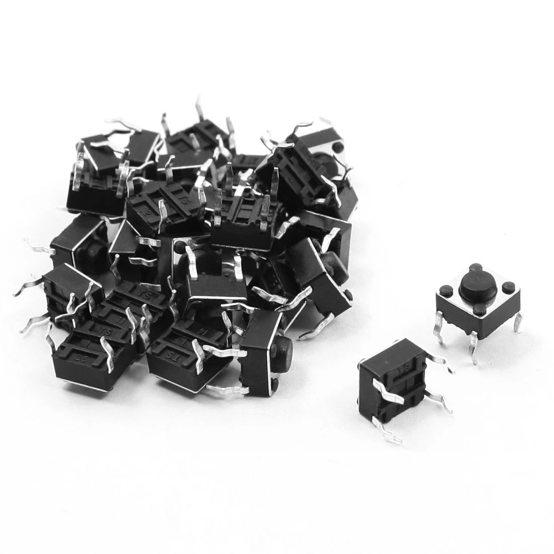 

JFBL 25pcs Round Pushbutton 4 Pins SMD SMT Momentary Tactile Switch