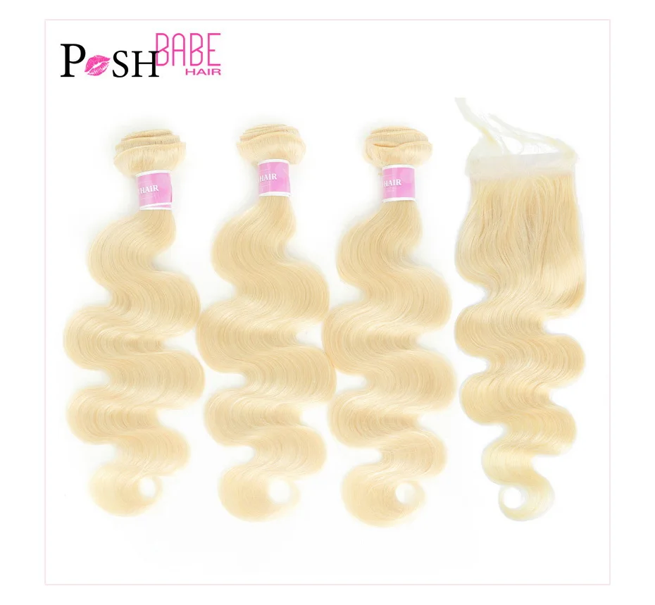 613 Blonde Bundles With Closure (2)