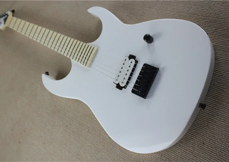 

Factory Custom white body reverse headstock Electric Guitar with one Humbucking pickups,maple fretsboard,can be customized