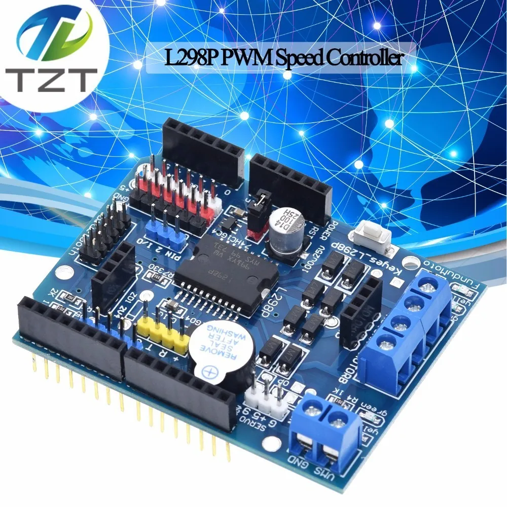 TZT 1pcs L298P контроллер скорости ШИМ двойной драйвер высокой мощности H bridge Bluetooth