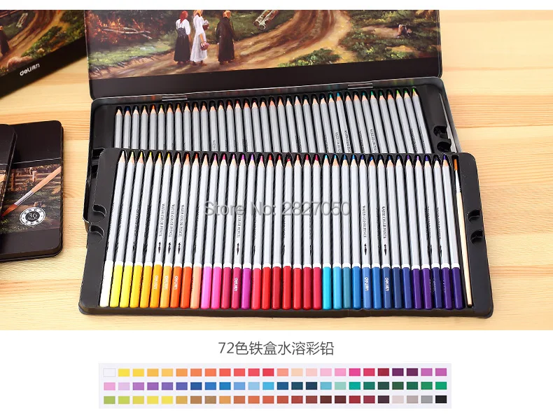 Водорастворимый карандаш 24 цвета s 36 цвет s 48 цвет s 72 цвет s акварельный карандаш для рисования игрушки художественный подарок для студентов
