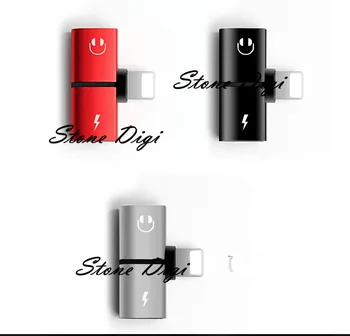 

Free shipping 2 IN 1 Dual Audio fast Charging Adapter Splitter al Dual Port For Phone X XR XS Max 7 8 Lighting Cable Converter