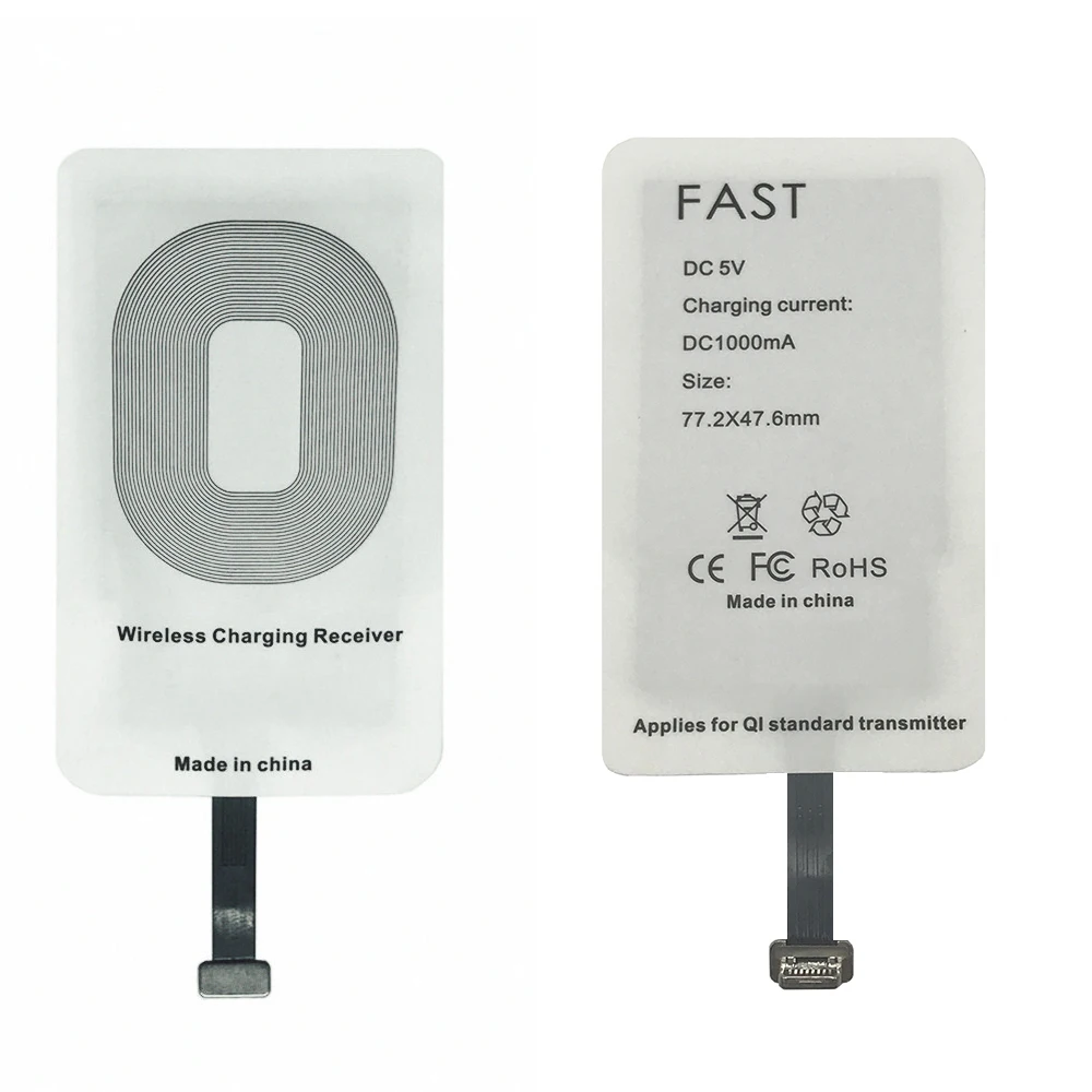 TI Chipset Ultra Thin Qi Wireless Charger Charging Receiver Module Adapter For iPhone 5S SE 6S 7 Plus SAMSUNG S3 4 S5 Note 2 3 4 (2)