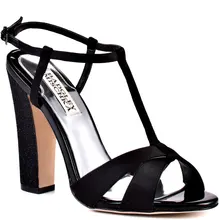 Black/ Champagne/Deep Bule Chunky Sandals Women Shoes Criss Cross Straps Satin Ankle Strap Buckle High Heels Women Sandals