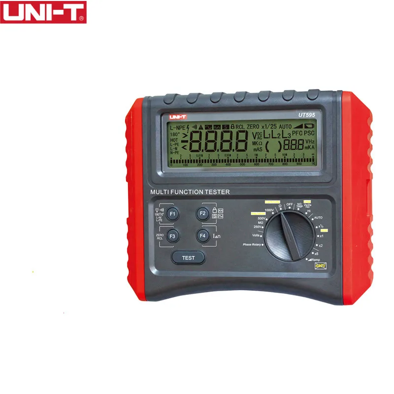 

UNI-T UT595 Multifunction Loop Testers Earth Ground Line Loop Impedance Tester Insulation Resistance Meter Electrical Integrated